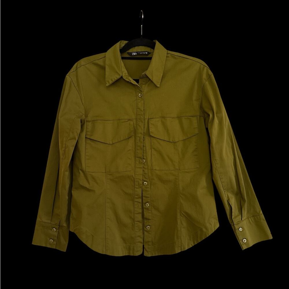 Zara Khaki Green Shirt